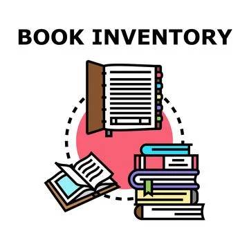 Book inventory management process vector concept Stock Illustration