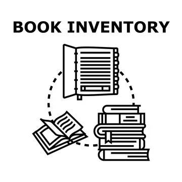 Book inventory management process vector concept Stock Illustration