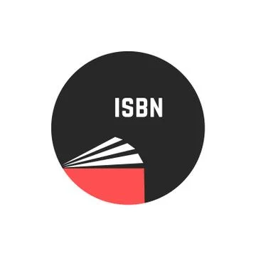 Book with isbn in circle Illustrazione stock