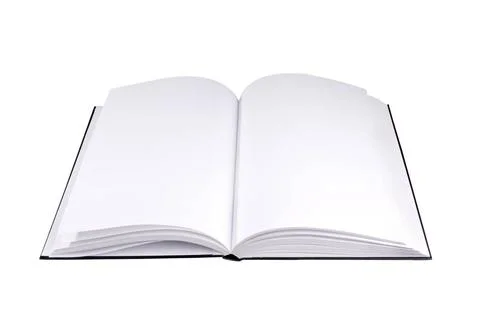 Book Isolated An open book with empty pages isolated on white Copyright: x... Stock Photos