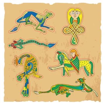 Book of Kells Images Stock Illustration