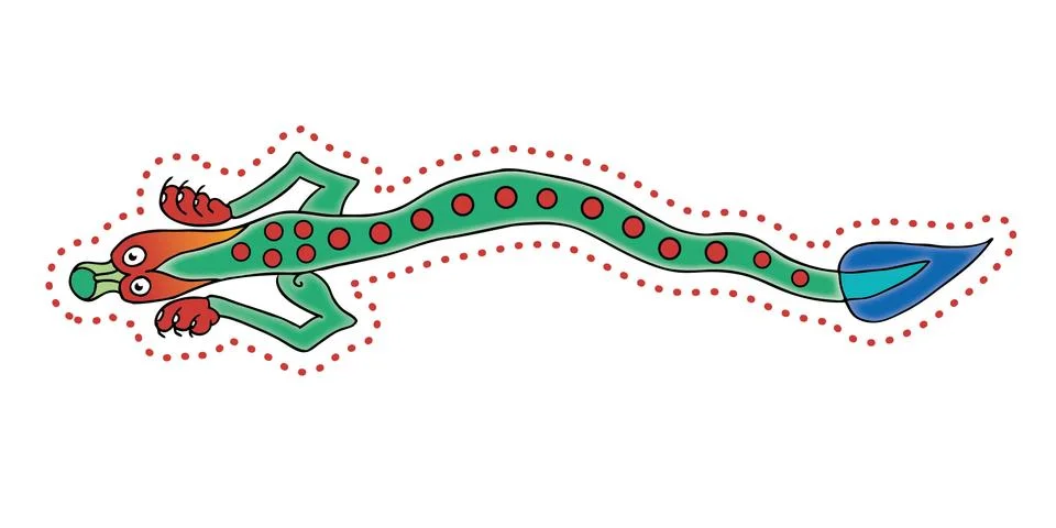 Book of Kells Lizard Stock Illustration