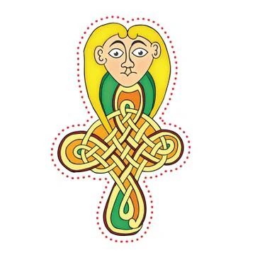 Book of Kells Man Stock Illustration