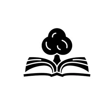 Book of knowledge black icon, vector sign on isolated background. Book of Stock Illustration