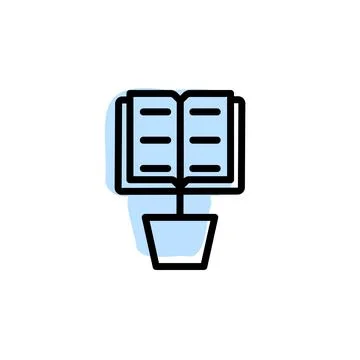 Book, knowledge with color shadow vector icon in book set Stock Illustration