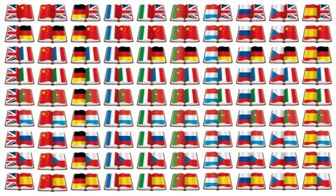 Book languages Stock Illustration