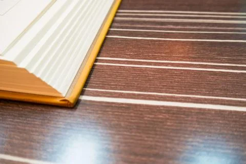 The book lay open on the table at rest. Stock Photos