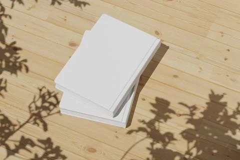 Book layout, notepad. Blank white book for your design. Mockup of two burie.. Stock Illustration