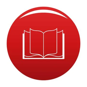 Book learning icon red Stock Illustration