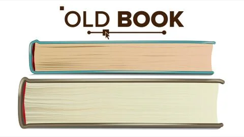 Book In Leather Cover . Retro Object. Isolated Realistic Illustration Stock Illustration