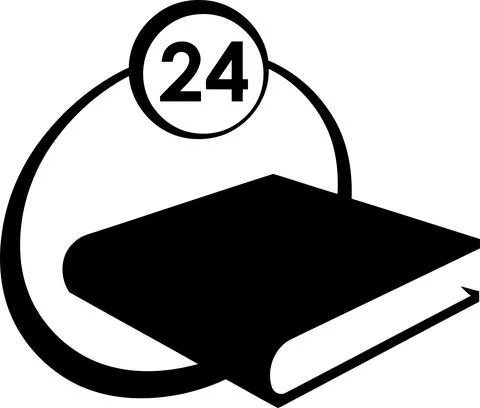 Book, library, data, icon, logo Stock Illustration