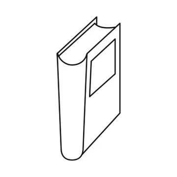 Book library read learn thin line Stock-Illustration