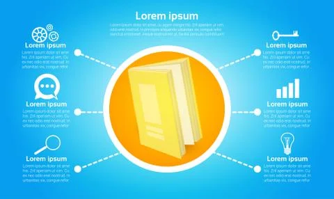 Book Library Read School Education Knowledge Concept 스톡 일러스트