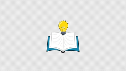 Book with Lightbulb Animation | Power of Knowledge and Education Concept Video stock 318510883