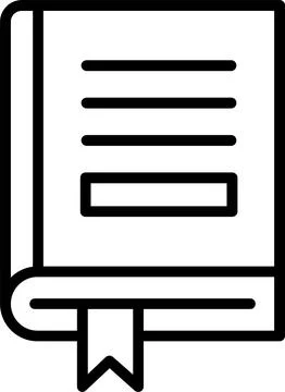 Book Line Icon Design Stock-Illustration
