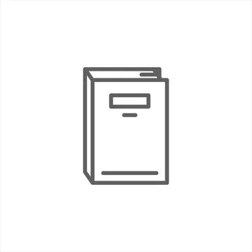 Book line icon. A simple element isolated on a white background. Stock Illustration