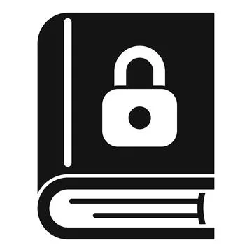 Book lock icon simple vector. Cipher data Illustrazione stock