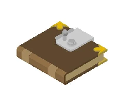 Book with lock. Secret knowledge. Vector illustration Stock Illustration