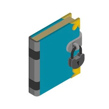 Book with lock. Secret knowledge. Vector illustration Stock Illustration
