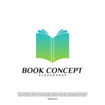 Book Logo concept. Smart Learning Education Logo Design Template Vector. Icon Stock Illustration