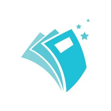 Book logo design icon vector Stock Photos