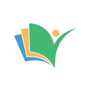 Book logo design icon vector Stock Photos