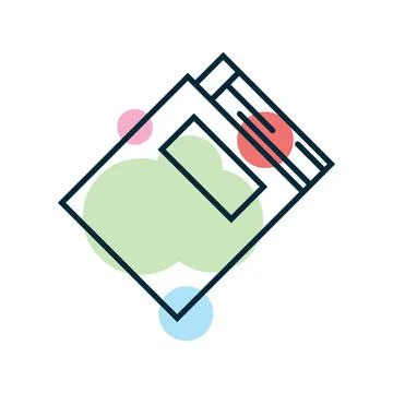 Book logo design icon vector Stock Photos