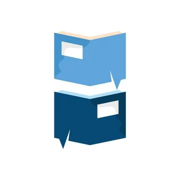 Book logo design icon vector Stock Photos