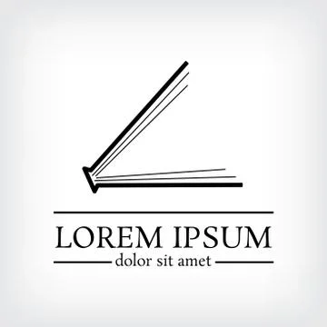 Book logo design template Stock Illustration