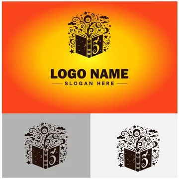 Book logo icon vector for bookstore book company publisher encyclopedia lib.. Stock Illustration