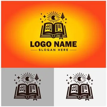 Book logo icon vector for bookstore book company publisher encyclopedia lib.. Stock Illustration