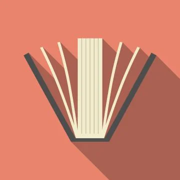 Book with long shadow Stock Illustration