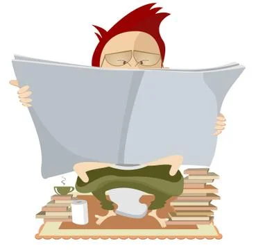 Book lover Stock Illustration