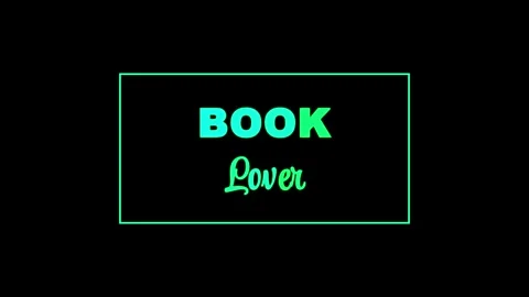 Book lover typography on dark background high quality 4K stock video Video stock 338159950