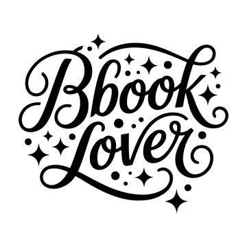 Book Lover Typography Design Elegant Script Quote Reading T Shirt Print Illustrazione stock