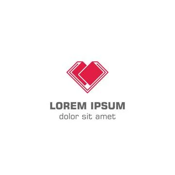 Book lover. Vector logo template Stock Illustration