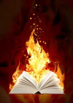 Book of magic fire Stock Illustration