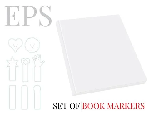 Book marker template, die cut and laser cutting layers vector Stock Illustration