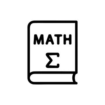 Book math icon vector outline illustration Stock Illustration