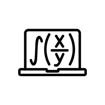 Book math icon vector outline illustration Illustrazione stock