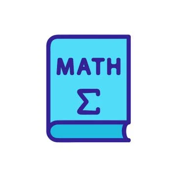 Book math icon vector outline illustration Stock Illustration