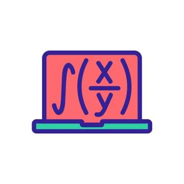 Book math icon vector outline illustration 스톡 일러스트