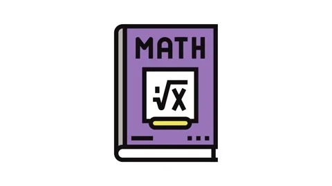 Book math science education color icon animation Stock Footage 326097890