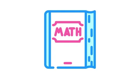 Book math science education color icon animation Stock Footage 327269394