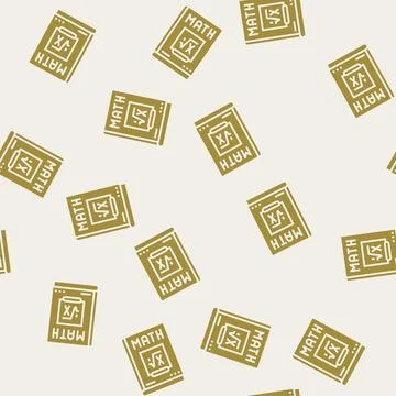 Book math science education glyph seamless pattern Stock Illustration