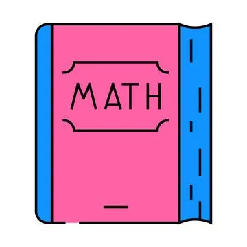 Book math science education icon color illustration 스톡 일러스트