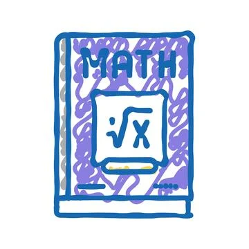 Book math science education icon doodle illustration Stock Illustration