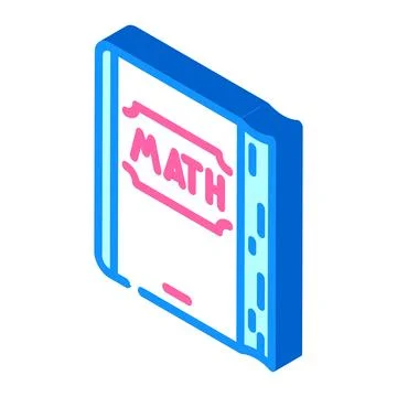 Book math science education isometric icon vector illustration 스톡 일러스트