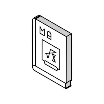 Book math science education isometric icon vector illustration Stock Illustration