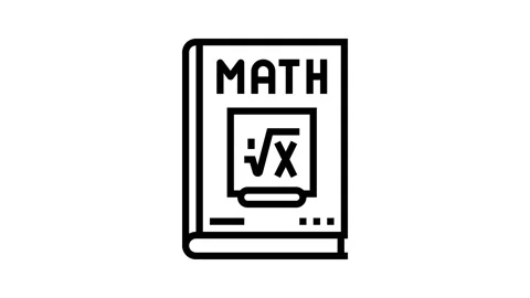 Book math science education line icon animation Stock Footage 326134473
